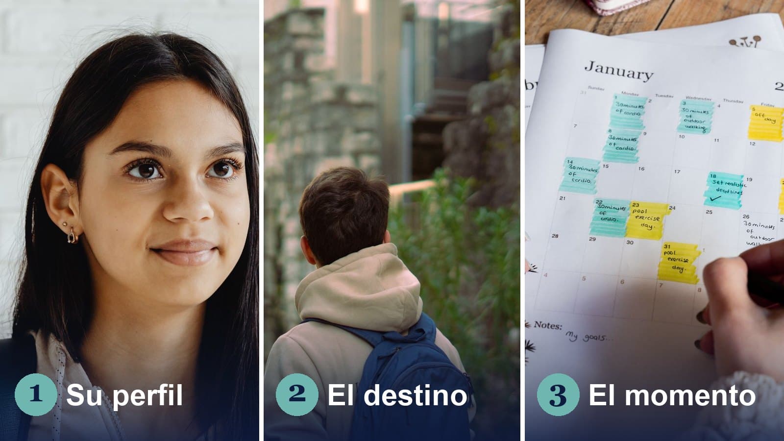 Su perfil, el destino y el momento